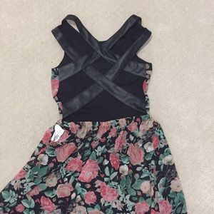 Floral high-low dress